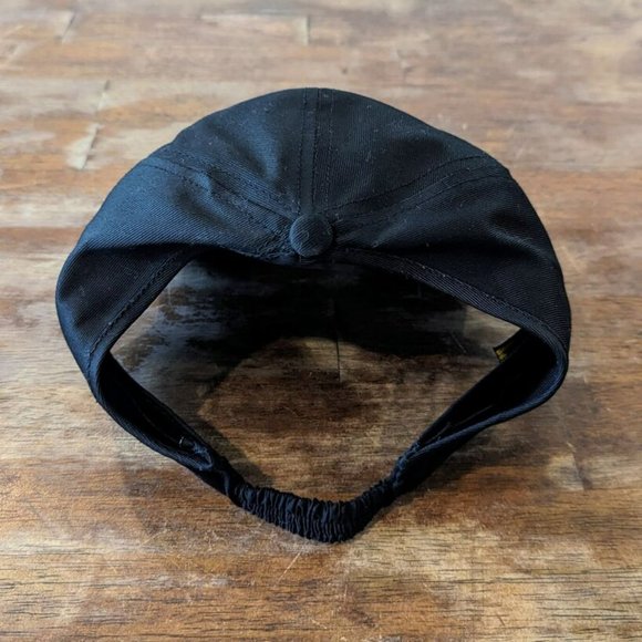 Vintage HEAD TO TOE Black Purple Hat Size Elastic Band Visor Ponytail LAS VEGAS - Picture 3 of 6